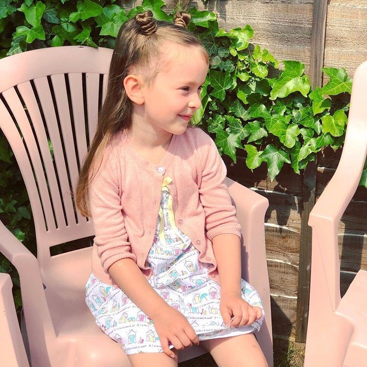 Girl’s Amelia Dress - Beside the Seaside Print