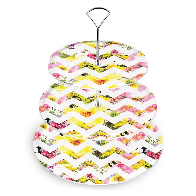 Perfect Bloom Chevron | 3 Tier Cake Stand