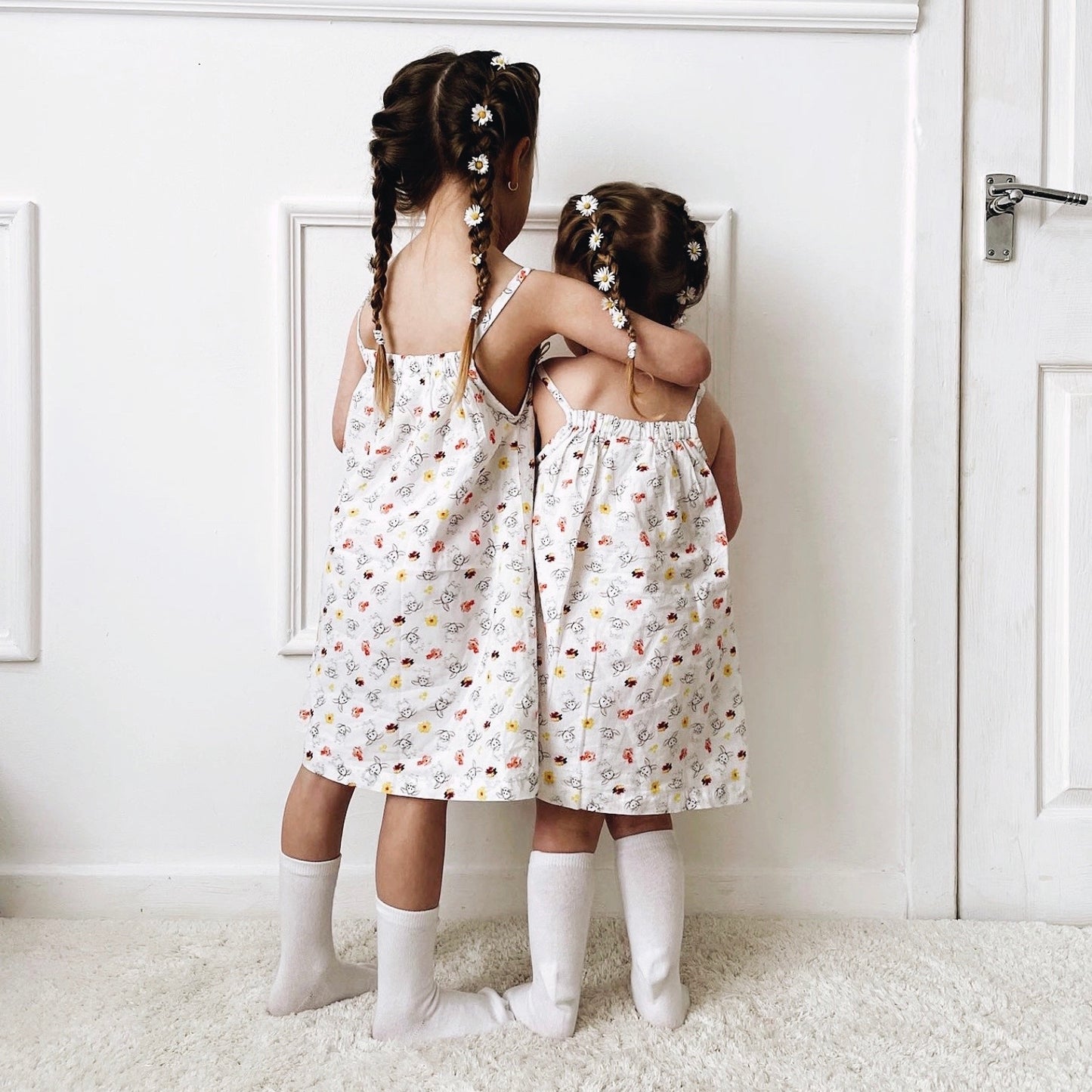 Girl’s Amelia Dress - Bunny & Me - Summertime Print