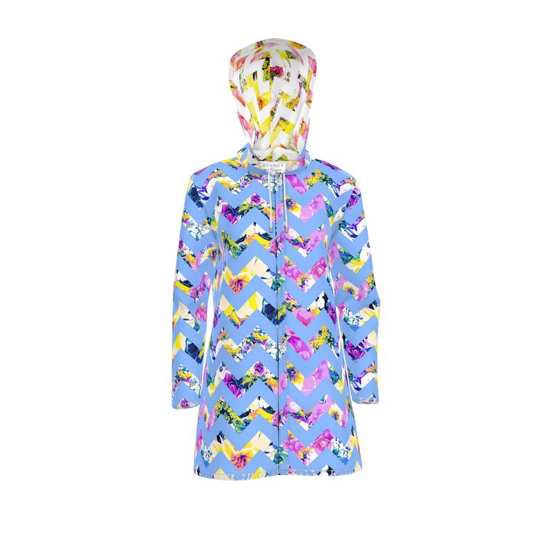 Ladies Isla Rain Mac - Frost Bloom Chevron