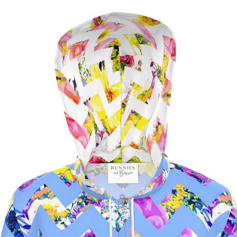 Ladies Isla Rain Mac - Frost Bloom Chevron