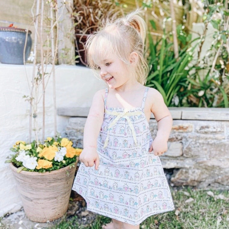 Girl’s Amelia Dress - Beside the Seaside Print