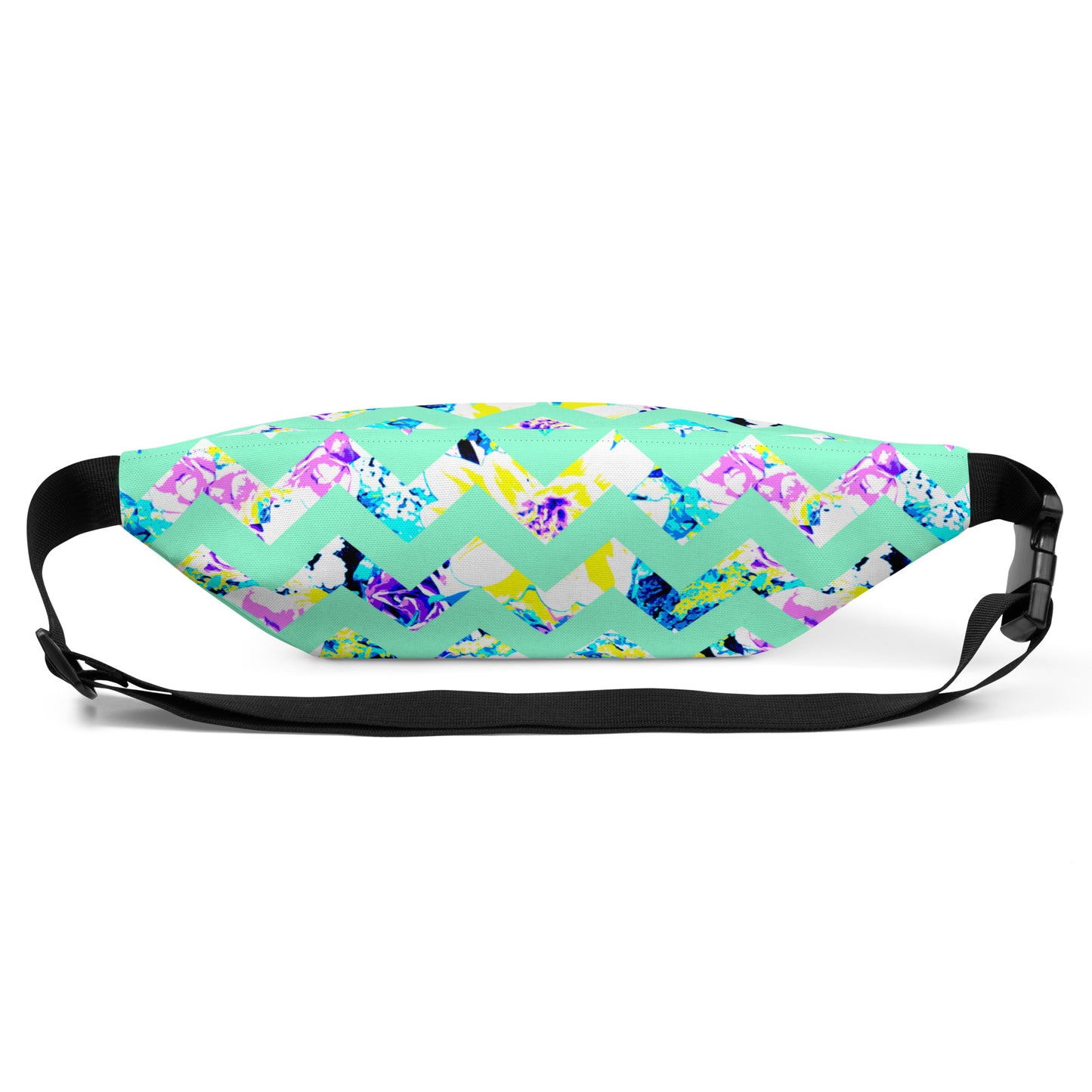 Aqua Bloom Chevron Cross Body / Waist Bag