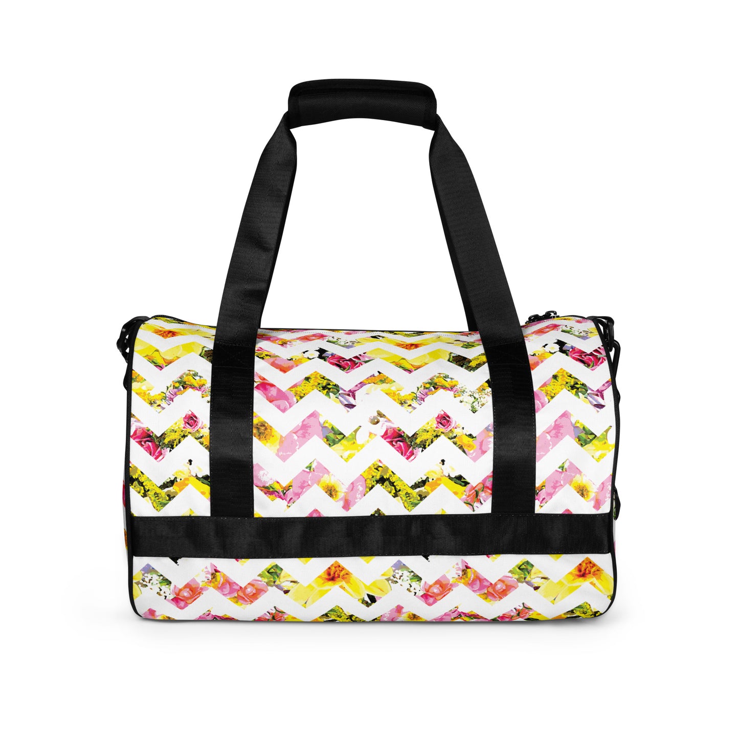 Perfect Bloom Chevron Small Duffle Gym / Weekender Bag