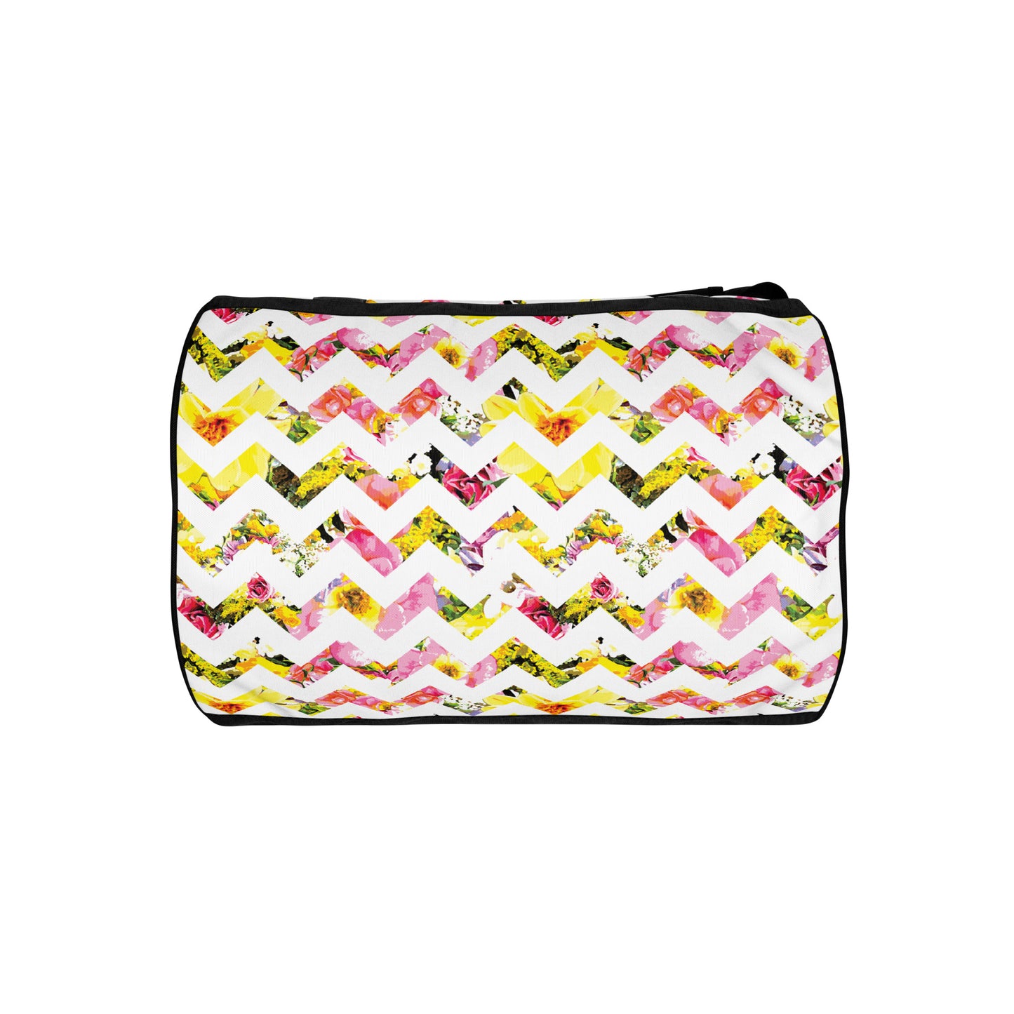 Perfect Bloom Chevron Small Duffle Gym / Weekender Bag
