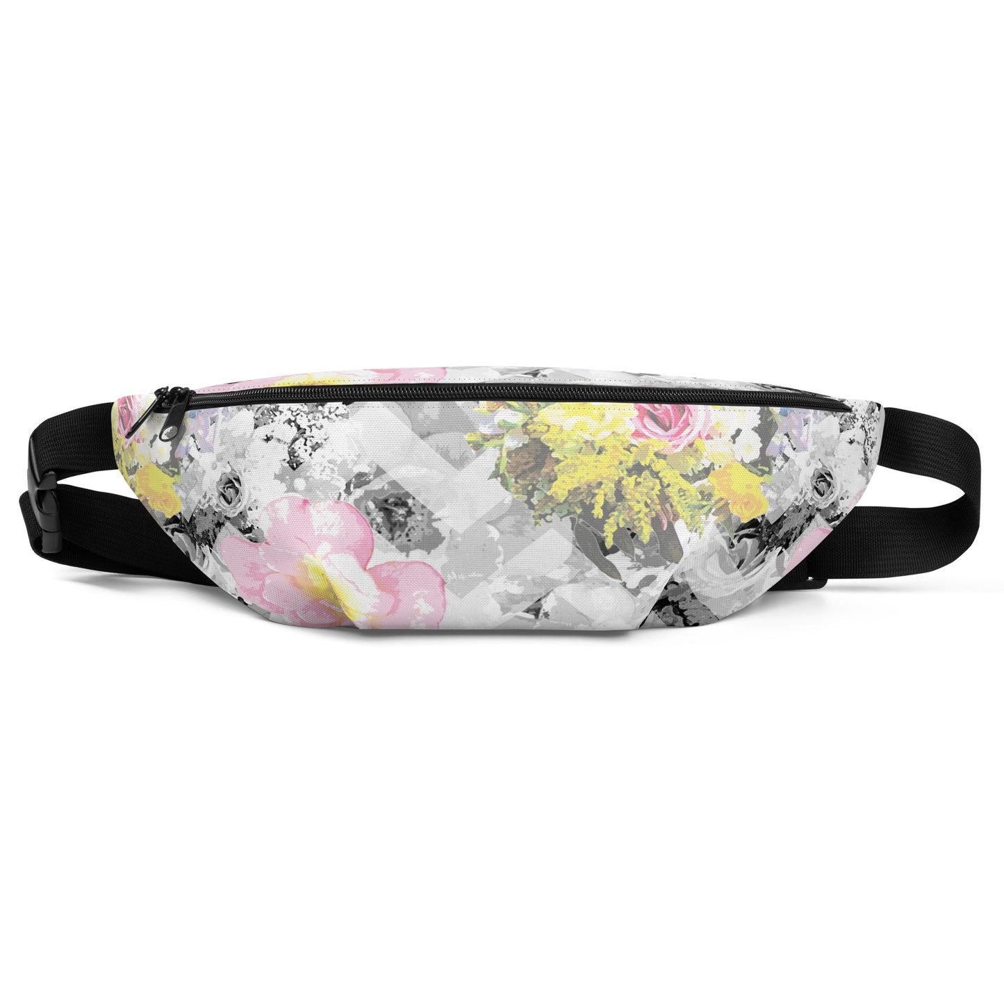 printed floral waistbag in exclusive Bunnies and Blossom Delicate Bloom Chevron print