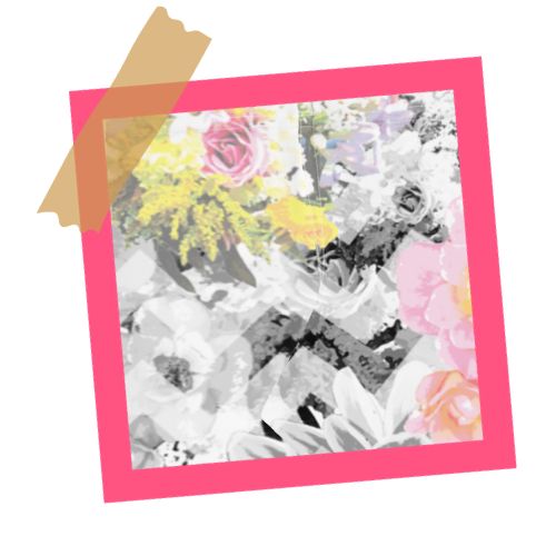 close up of Bunnies and Blossom exclusive Delicate Bloom Chevron floral print