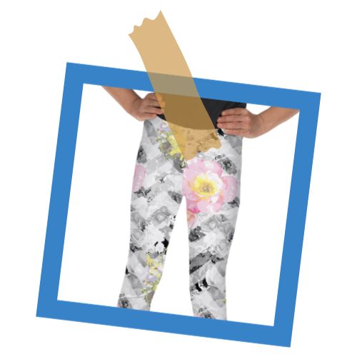 kids lola leggings with delicate bloom chevron exclusive print