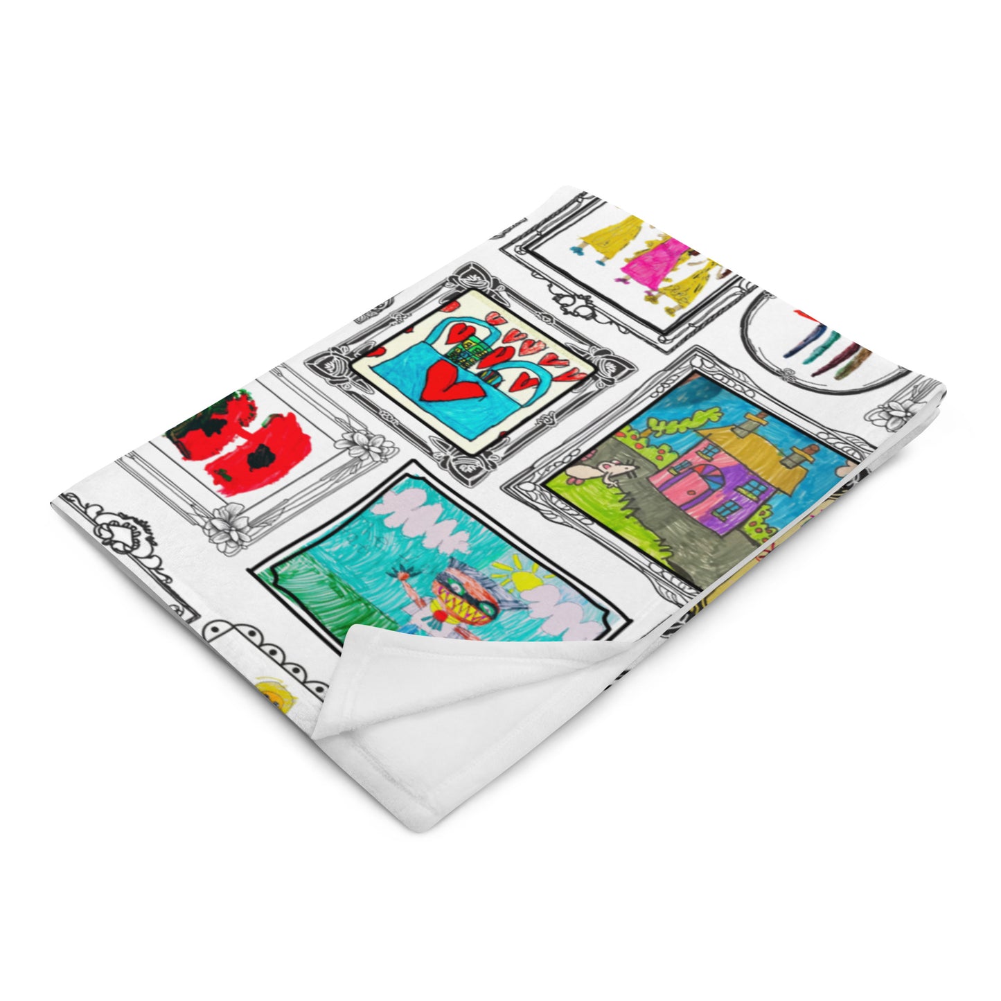 Custom children’s artwork throw blanket