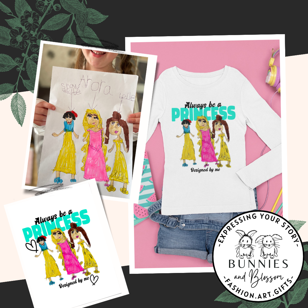 kids t-shirt customised with their artwork