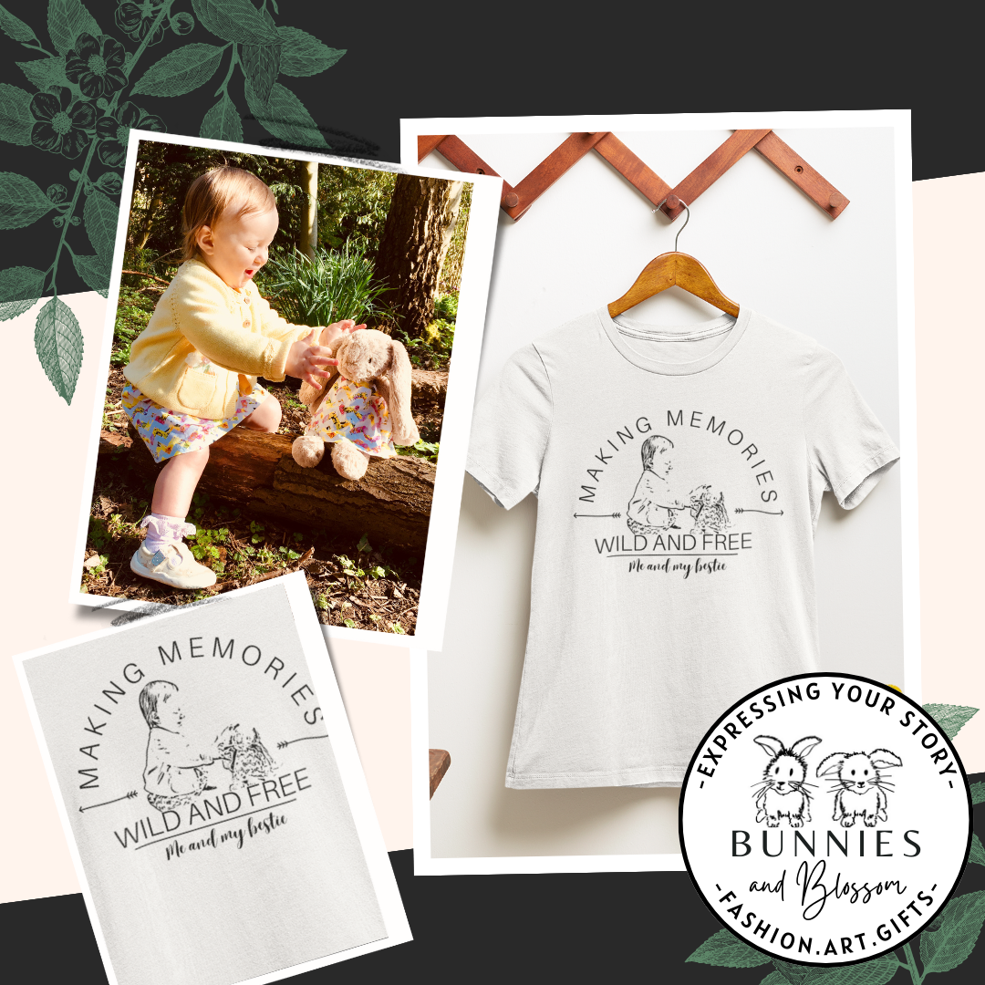 kids tee personalised with graphic featuring artwork drawing from photo