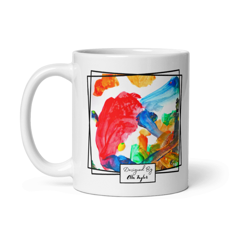 Personalised mug showcasing child’s painting
