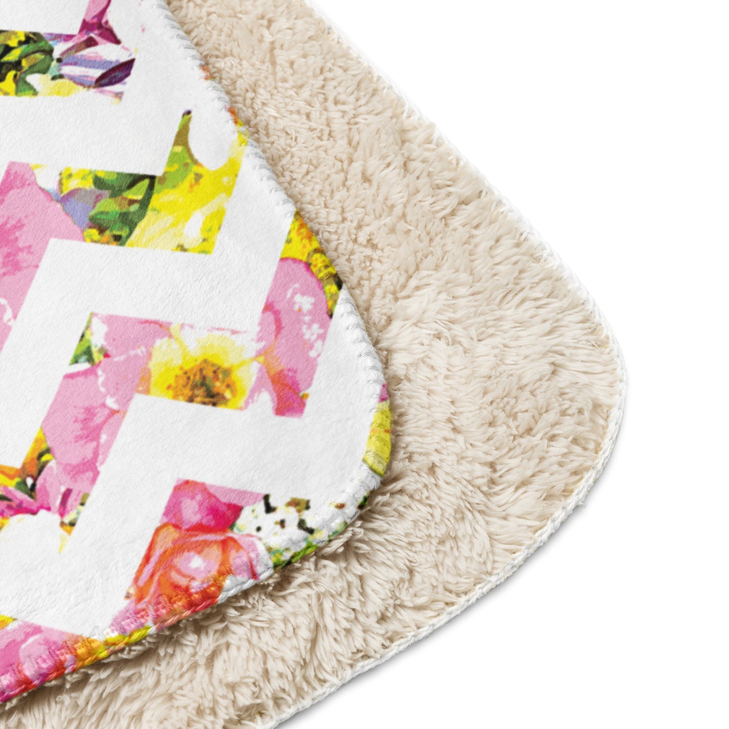 Perfect Bloom Chevron Sherpa Blanket