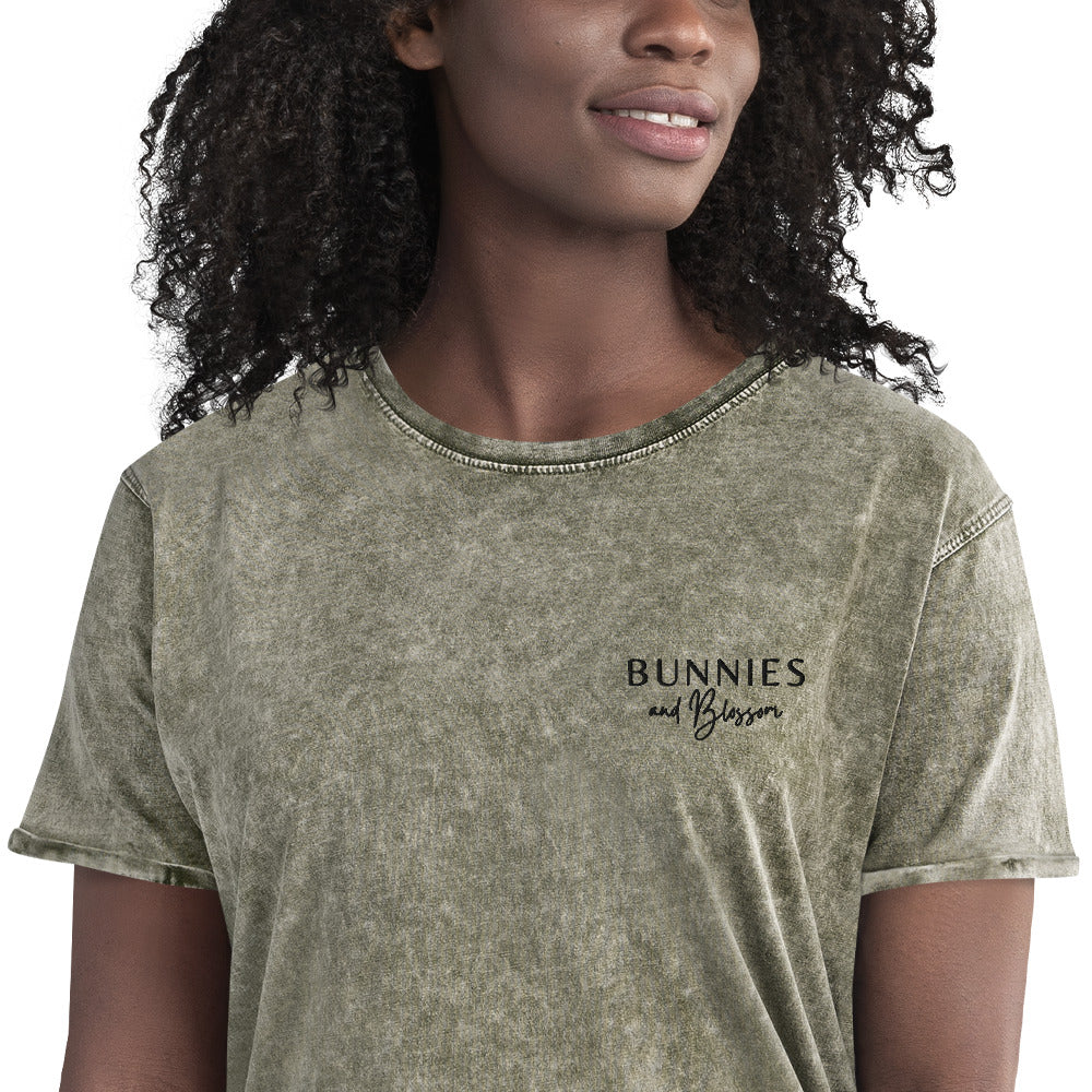 Ladies Signature Blossom Logo Denim T-Shirt