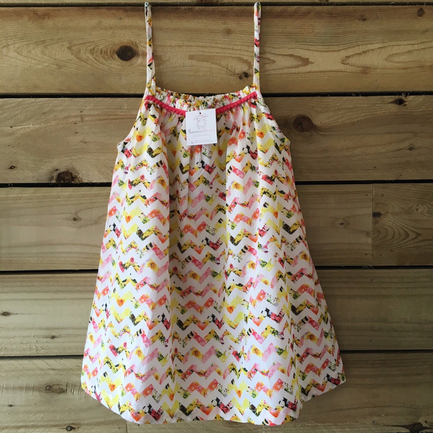 Ladies Amelia Top - Perfect Bloom Chevron Print-Ladies Clothing-Bunnies and Blossom