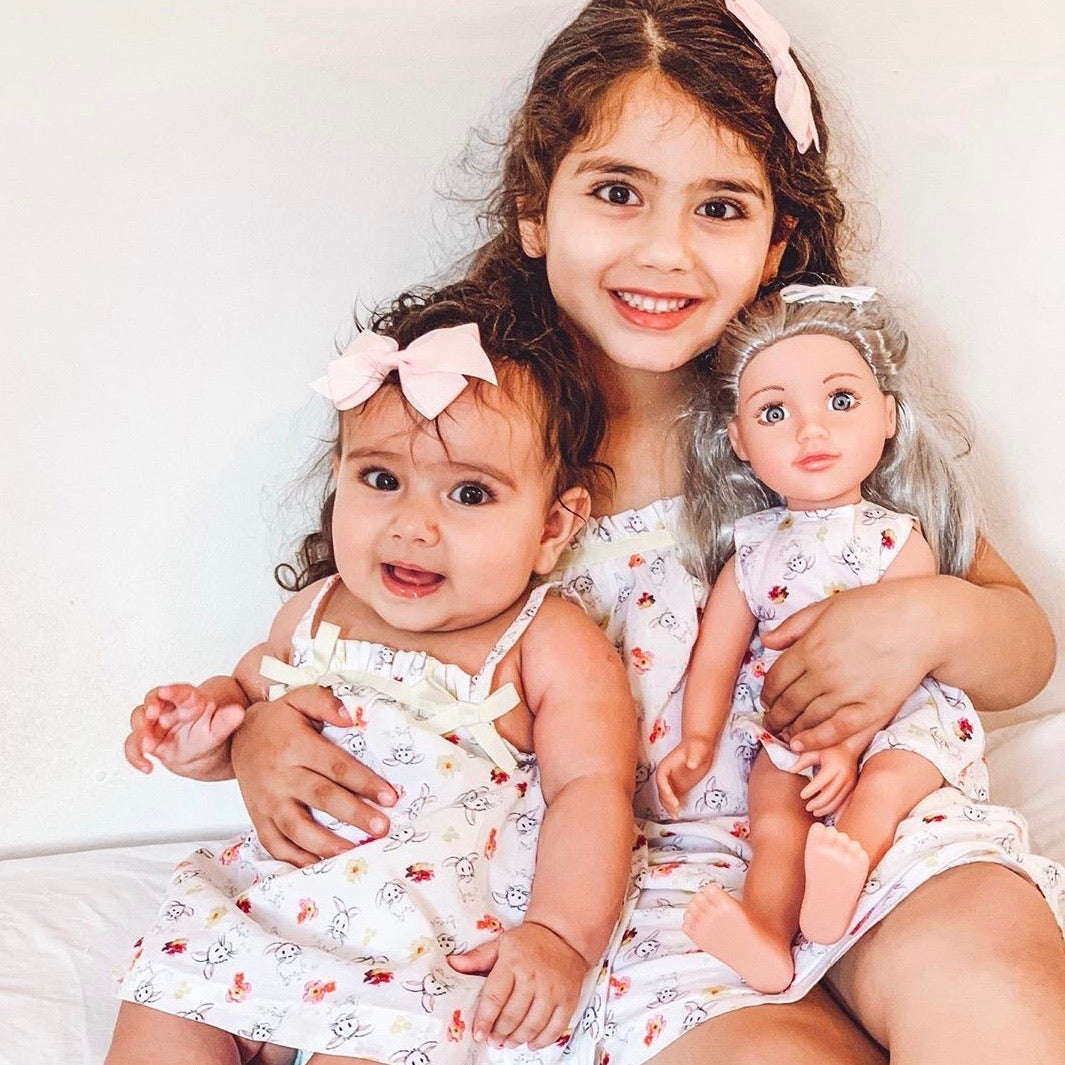 Girl’s Amelia Dress - Bunny & Me - Summertime Print