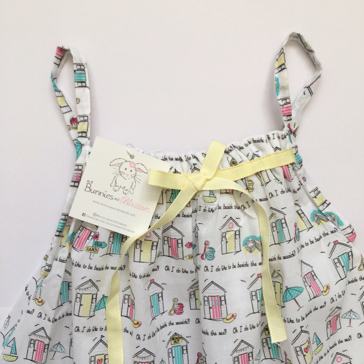 Girl’s Amelia Dress - Beside the Seaside Print-Girl’s Clothing-Bunnies and Blossom