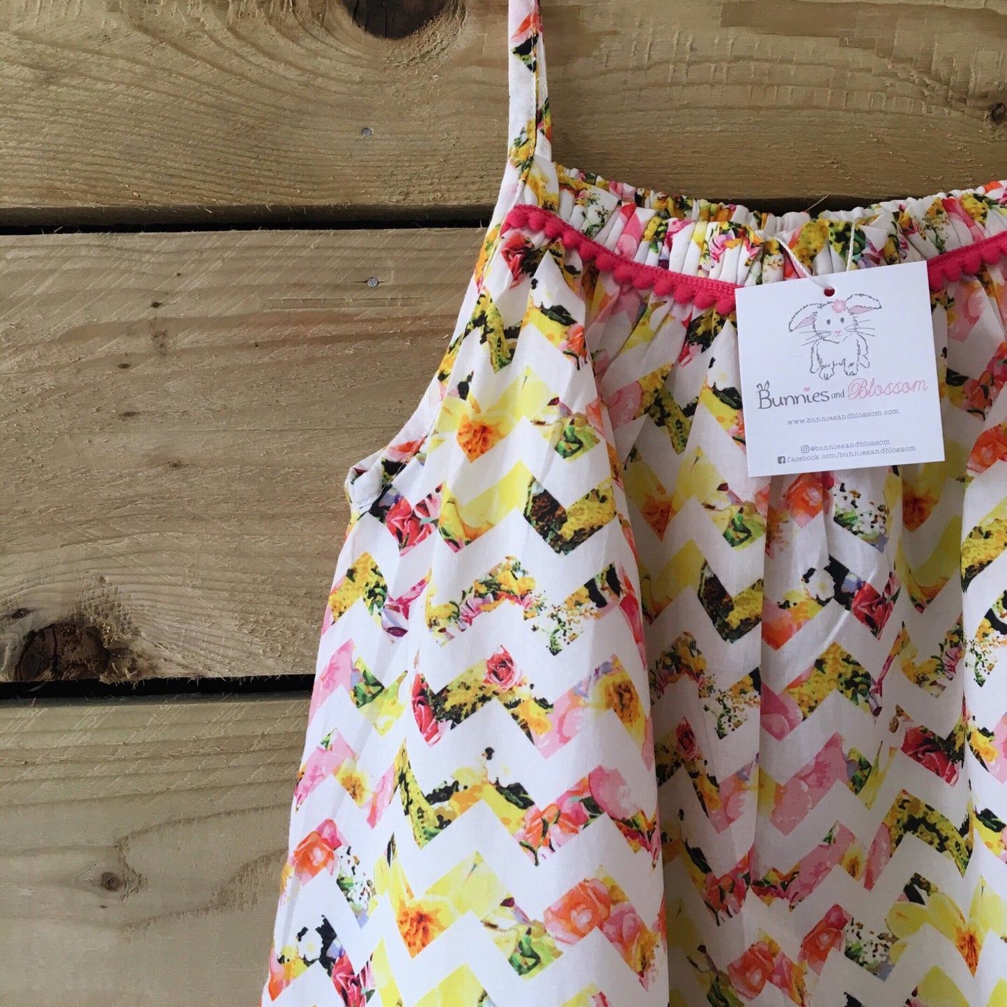 Ladies Amelia Top - Perfect Bloom Chevron Print-Ladies Clothing-Bunnies and Blossom