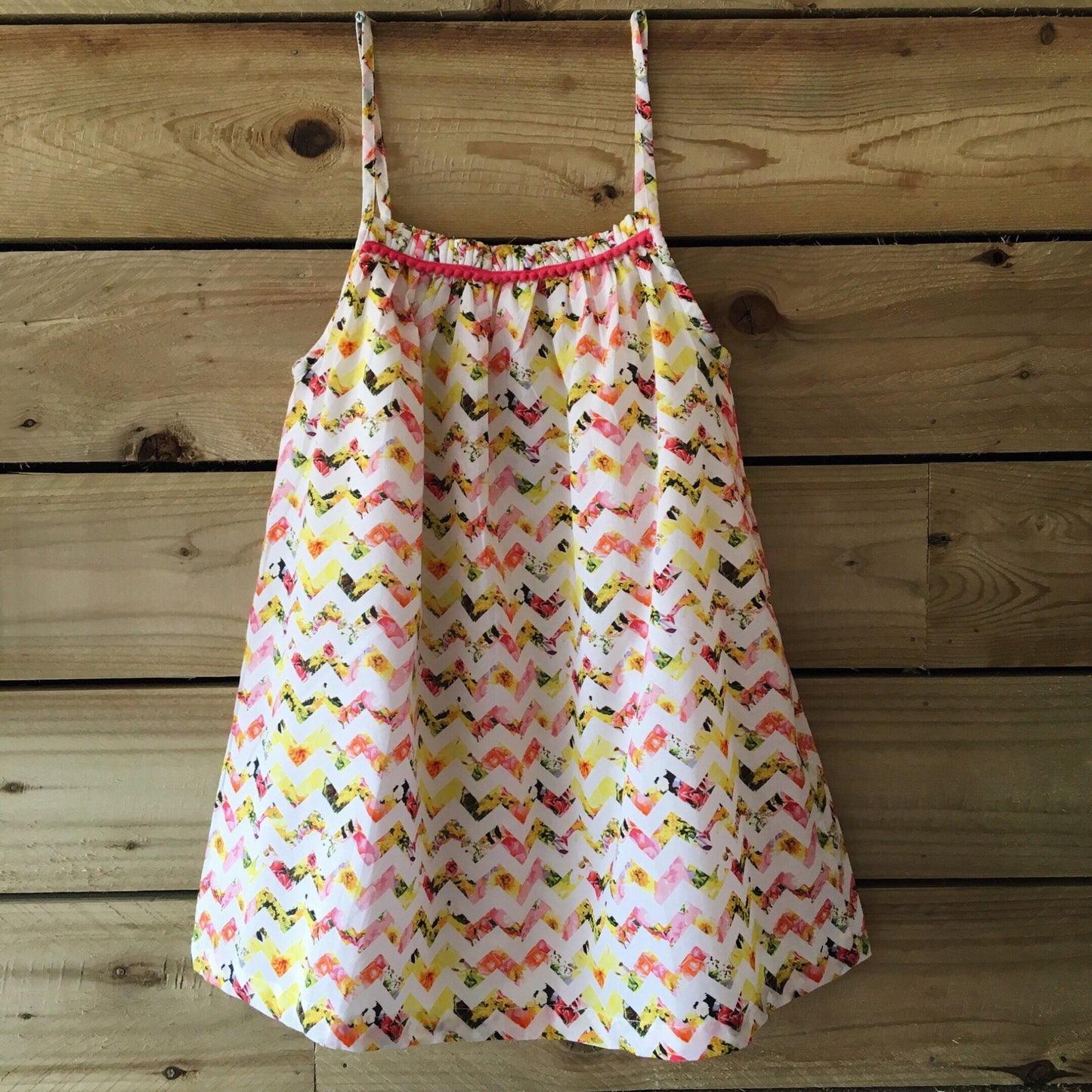 Ladies Amelia Top - Perfect Bloom Chevron Print-Ladies Clothing-Bunnies and Blossom