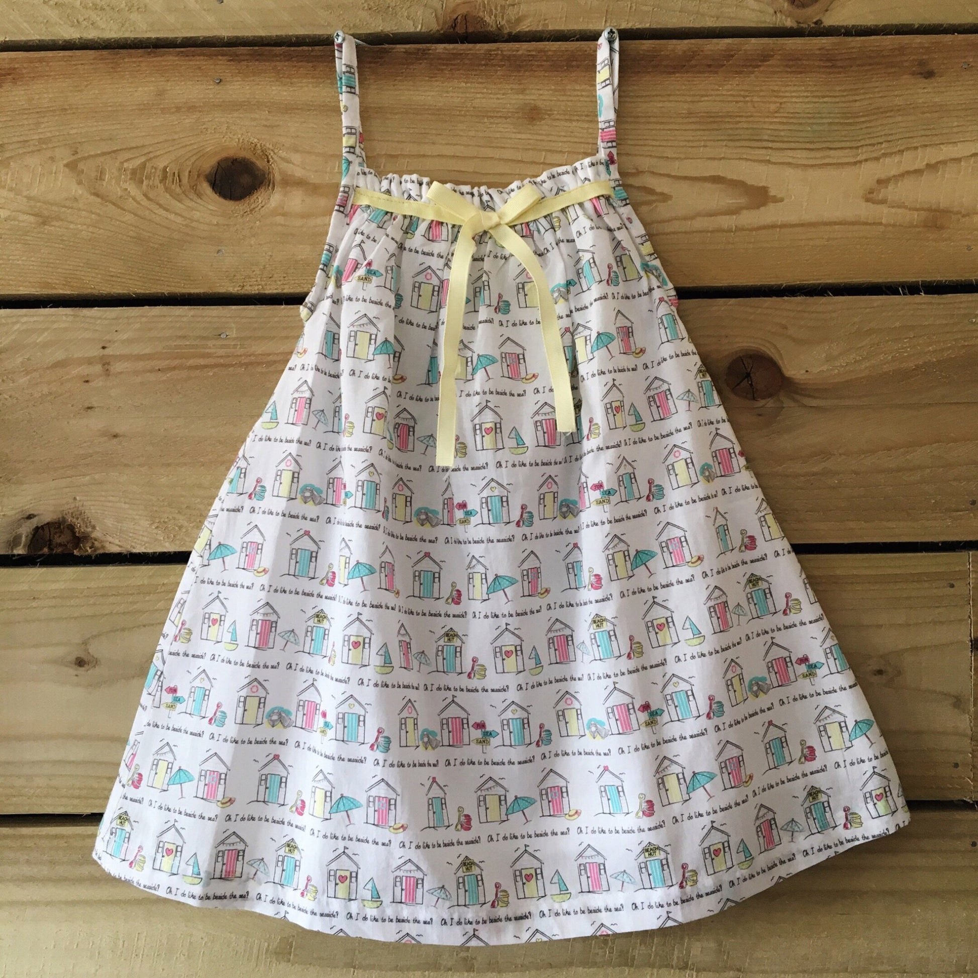 Girl’s Amelia Dress - Beside the Seaside Print-Girl’s Clothing-Bunnies and Blossom