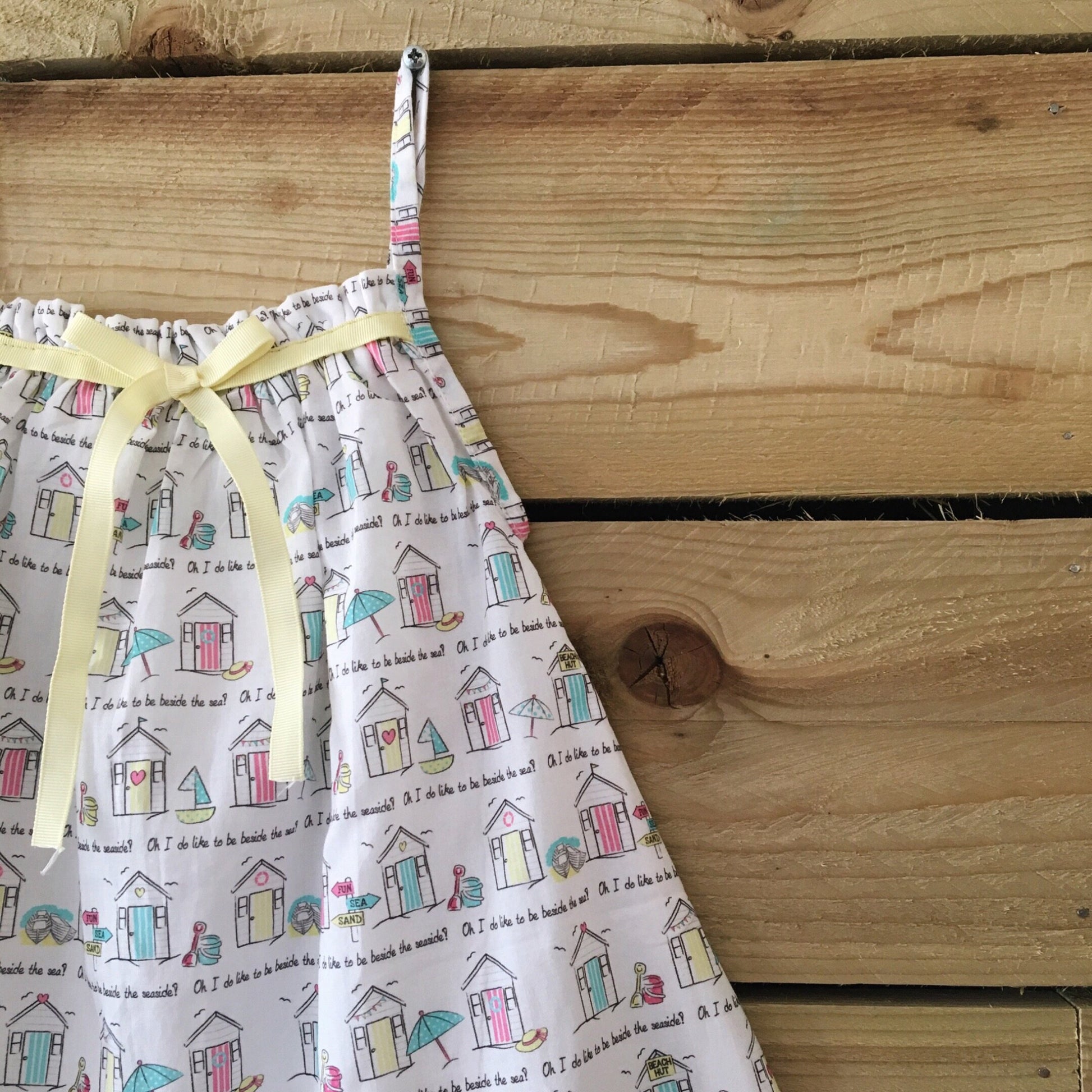 Girl’s Amelia Dress - Beside the Seaside Print-Girl’s Clothing-Bunnies and Blossom