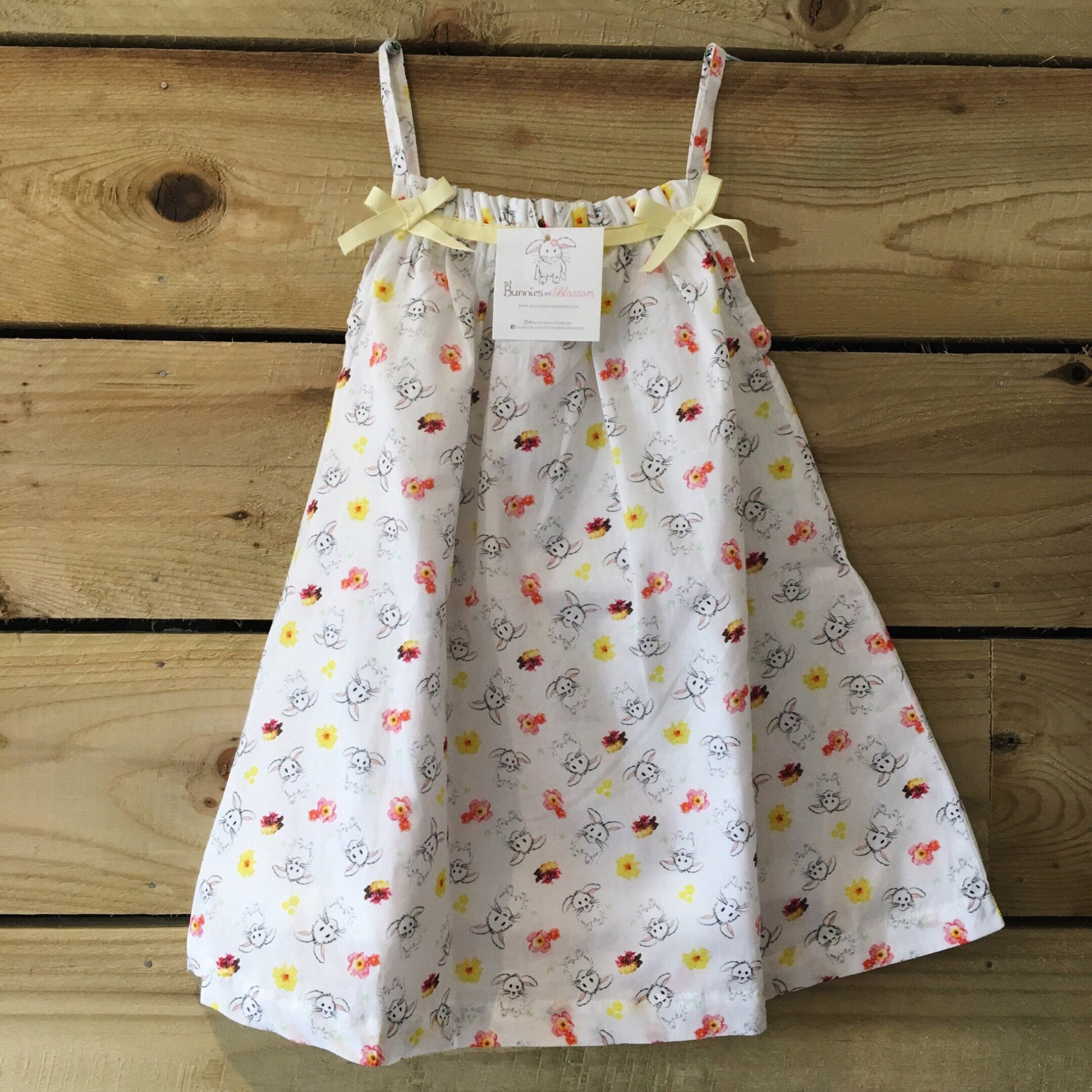 Girl’s Amelia Dress - Bunny & Me - Summertime Print-Girl’s Clothing-Bunnies and Blossom