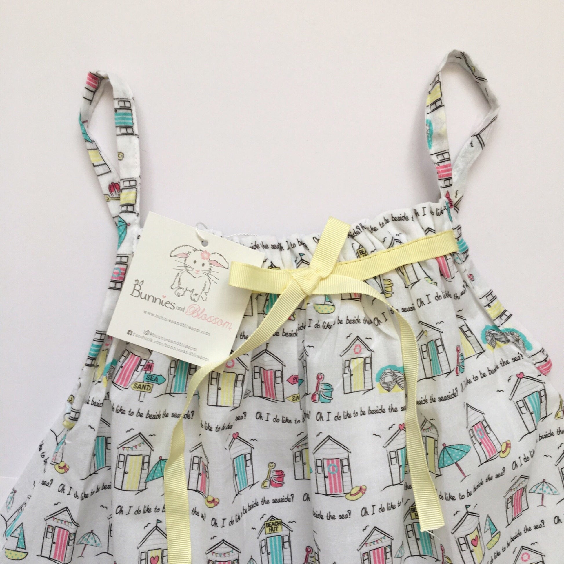Girl’s Amelia Dress - Beside the Seaside Print-Girl’s Clothing-Bunnies and Blossom