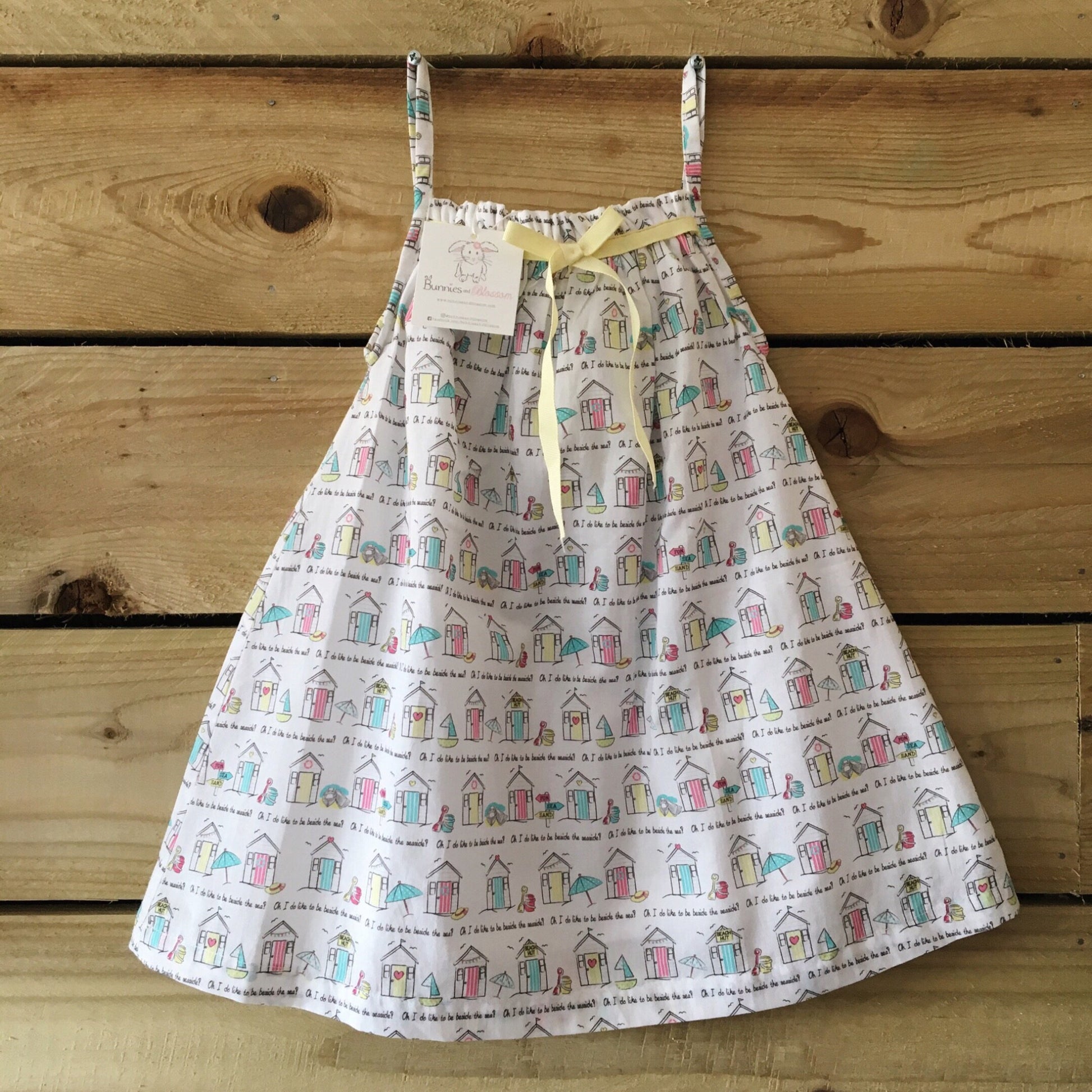 Girl’s Amelia Dress - Beside the Seaside Print-Girl’s Clothing-Bunnies and Blossom