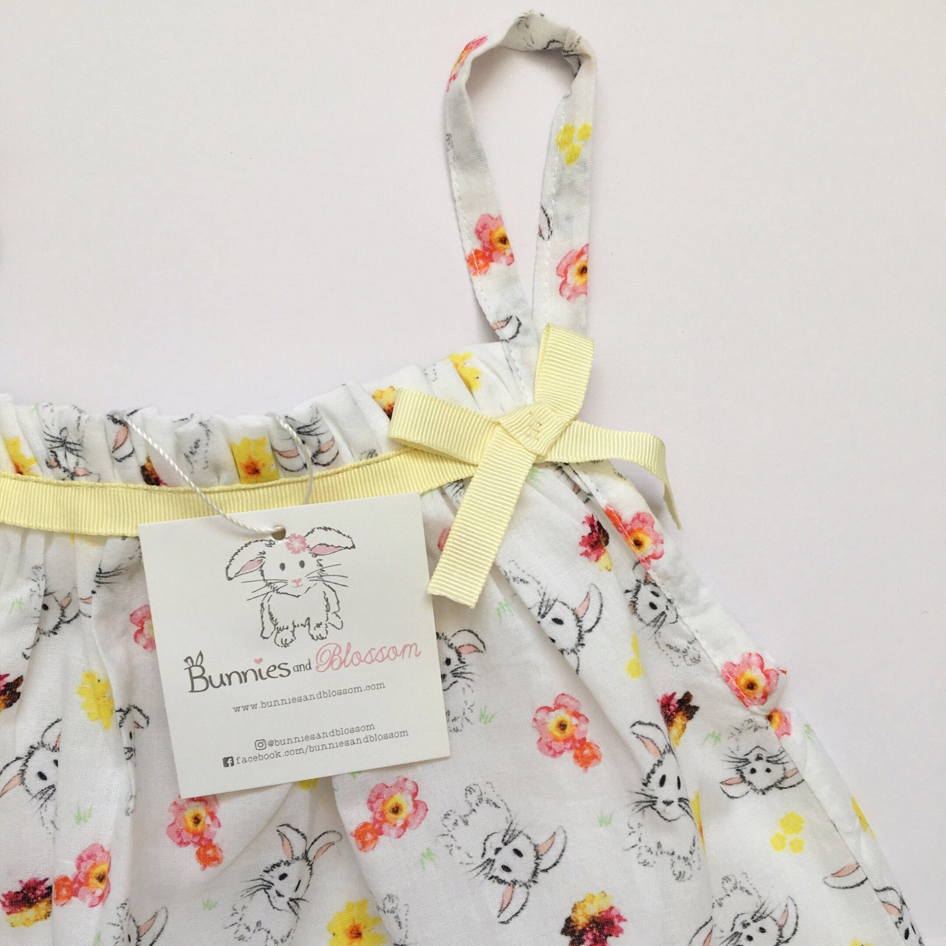 Girl’s Amelia Dress - Bunny & Me - Summertime Print-Girl’s Clothing-Bunnies and Blossom