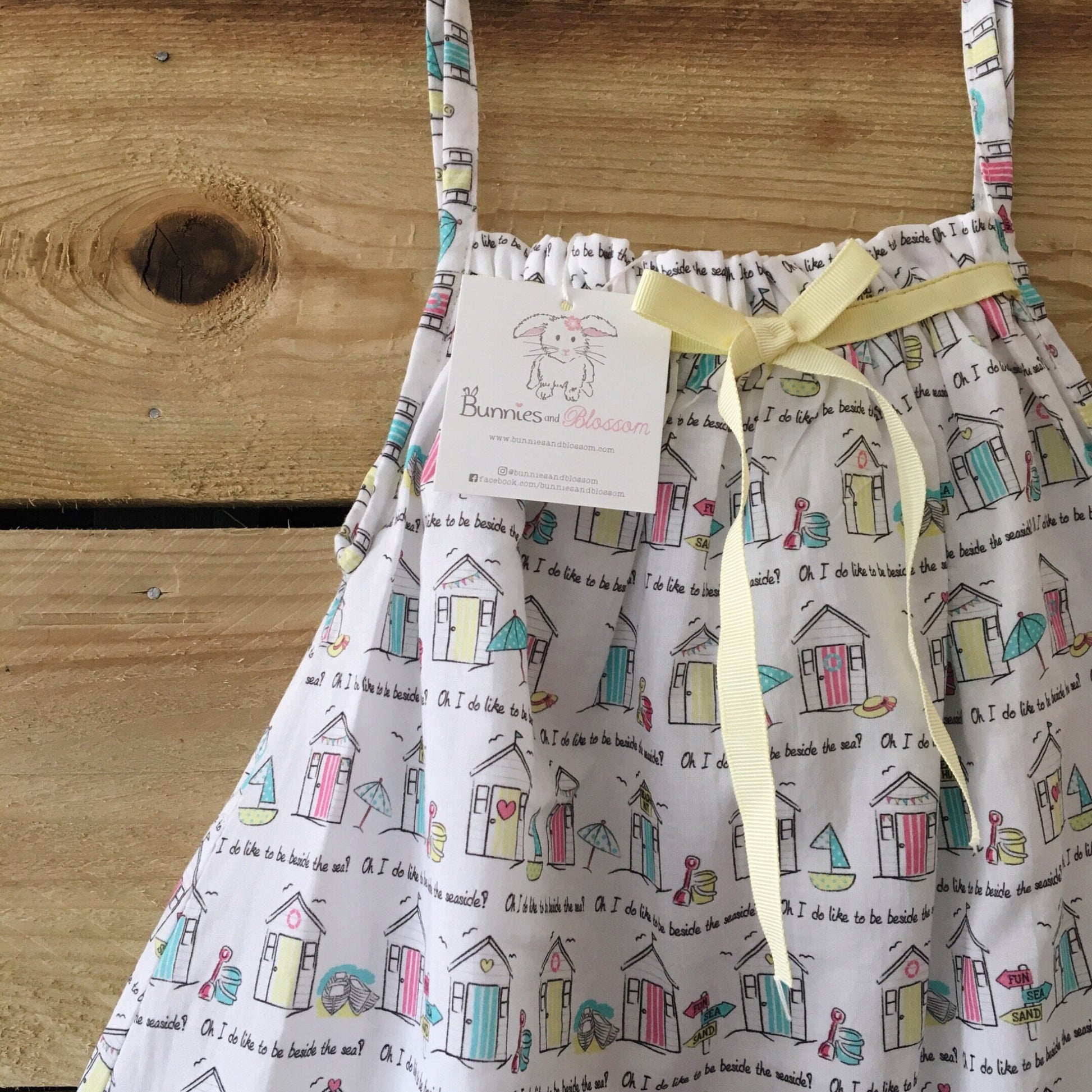 Girl’s Amelia Dress - Beside the Seaside Print-Girl’s Clothing-Bunnies and Blossom